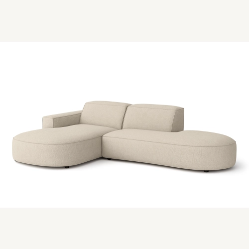 Olio Autentico Sofa narożna w kształcie litery L Tkanina Raven 24